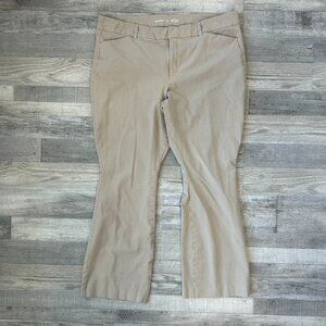 Old Navy High Rise Pixie Flare Tan Pants Women's Plus Size 18 R17